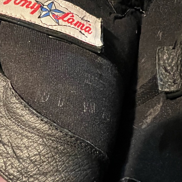 Tony Lama mens black leather boots - Picture 12 of 13